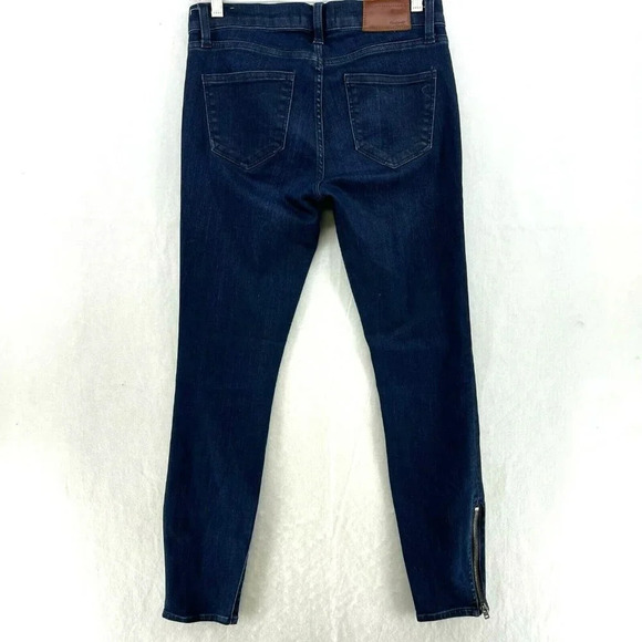 Madewell Jeans Women's Sz 26 Blue Medium Wash Skinny Skinny Ankle Zip Stretch - Picture 2 of 14